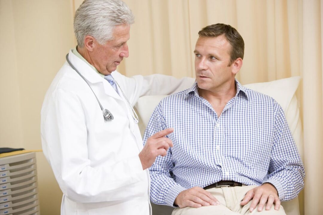Consultation with a specialist in prostatitis